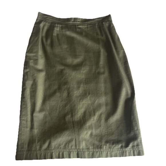 CARLA CARINI Dresses & Skirts - Carla Carini Pencil Skirt Size S Olive Green Mid Length Career Classic Designer